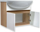 Миниатюра изображения товара Тумба с умывальником Runo Лада 60 + Уют 60 (подвесная, блэквуд/белый)