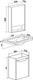 Миниатюра изображения товара Тумба с умывальником Runo Микра 40 правая + Como 40 (подвесная, белый)