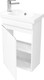 Миниатюра изображения товара Тумба под умывальник Laparet Sargas mini 50 L / LS-WCAB-50-101L  (ультра белый глянец)