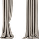 Миниатюра изображения товара Комплект штор Mio Tesoro Блэкаут 150x250 + Гардина Soft Lines 306 400x250 (серый/белый лен)
