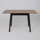 Миниатюра изображения товара Обеденный стол Мамадома Tirk Radial-94 раздвижной 94-126x64 (дуб веллингтон/черный)
