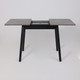 Миниатюра изображения товара Обеденный стол Мамадома Tirk Radial-94 раздвижной 94-126x64 (дымчатая керамика/черный)