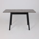 Миниатюра изображения товара Обеденный стол Мамадома Tirk Radial-94 раздвижной 94-126x64 (дымчатая керамика/черный)