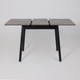 Миниатюра изображения товара Обеденный стол Мамадома Tirk Radial-94 раздвижной 94-126x64 (дымчатая керамика/черный)