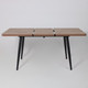 Миниатюра изображения товара Обеденный стол Мамадома Borg Radial-120 раздвижной 120-160x80 (дуб веллингтон/черный)
