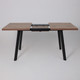 Миниатюра изображения товара Обеденный стол Мамадома Borg-120 раздвижной 120-160х80 (дуб веллингтон/черный)