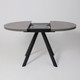 Миниатюра изображения товара Обеденный стол Мамадома Рондо М-100 круглый раздвижной 100-135 (дымчатая керамика/черный)