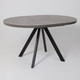 Миниатюра изображения товара Обеденный стол Мамадома Рондо М-100 круглый раздвижной 100-135 (дымчатая керамика/черный)