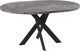 Миниатюра изображения товара Обеденный стол Мамадома Ronaldo-120 круглый раздвижной 120-160 (дымчатая керамика/черный)