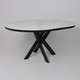 Миниатюра изображения товара Обеденный стол Мамадома Ronaldo-120 круглый раздвижной 120-160 (Patagonoa Bianco Gloss Premium Cer/черный)