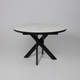 Миниатюра изображения товара Обеденный стол Мамадома Ronaldo-120 круглый раздвижной 120-160 (Patagonoa Bianco Gloss Premium Cer/черный)