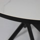 Миниатюра изображения товара Обеденный стол Мамадома Ronaldo-120 круглый раздвижной 120-160 (Patagonoa Bianco Gloss Premium Cer/черный)