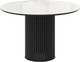 Миниатюра изображения товара Обеденный стол Мамадома Askar Round-116 нераздвижной круглый (Brecha Gloss Premium Cer/черный)