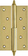 Миниатюра изображения товара Комплект петель дверных Нора-М 610-5 125x75x2.5 PB (правая, золото покр.)