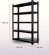 Миниатюра изображения товара Стеллаж металлический Modular Shelving 60x40x182/5B