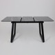 Миниатюра изображения товара Обеденный стол LEPREMO AV 1208 HPL+МДФ раздвижной 1200-1600x800 (черный тунис/черный)