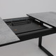 Миниатюра изображения товара Обеденный стол LEPREMO AV 1208 HPL+МДФ раздвижной 1200-1600x800 (мрамор марквина синий/черный)