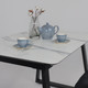 Миниатюра изображения товара Обеденный стол LEPREMO AV 1208 HPL+МДФ раздвижной 1200-1600x800 (мрамор белый/черный)