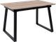 Миниатюра изображения товара Обеденный стол LEPREMO AV 1208 HPL+МДФ раздвижной 1200-1600x800 (дуб делано натуральный/черный)