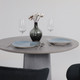Миниатюра изображения товара Обеденный стол LEPREMO AV 2317 МДФ+керамика 900 (серый матовый Larka Grey/черный+HPL Будда)