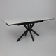 Миниатюра изображения товара Обеденный стол LEPREMO AV 2111 МДФ+керамика раздвижной 1200-1800x800 (белый глянцевый Carla Larkin/черный)