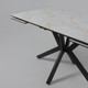 Миниатюра изображения товара Обеденный стол LEPREMO AV 2111 МДФ+керамика раздвижной 1200-1800x800 (белый глянцевый Carla Larkin/черный)