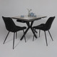Миниатюра изображения товара Обеденный стол LEPREMO AV 2111 МДФ+керамика раздвижной 1200-1800x800 (белый глянцевый Pandora/черный)