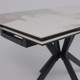 Миниатюра изображения товара Обеденный стол LEPREMO AV 2111 МДФ+керамика раздвижной 1200-1800x800 (белый глянцевый Pandora/черный)