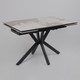 Миниатюра изображения товара Обеденный стол LEPREMO AV 2111 МДФ+керамика раздвижной 1200-1800x800 (белый глянцевый Pandora/черный)