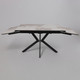 Миниатюра изображения товара Обеденный стол LEPREMO AV 2111 МДФ+керамика раздвижной 1200-1800x800 (белый глянцевый Pandora/черный)