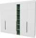 Миниатюра изображения товара Шкаф Рэйгрупп Рэй S262-В13-3-EBZ В13-3 (дуб элисон/белый премиум/зеленый самшит)