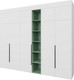 Миниатюра изображения товара Шкаф Рэйгрупп Рэй S262-В14-2-EBZ В14-2 (дуб элисон/белый премиум/зеленый самшит)
