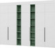 Миниатюра изображения товара Шкаф Рэйгрупп Рэй S262-В16-1-EBZ В16-1 (дуб элисон/белый премиум/зеленый самшит)