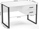 Миниатюра изображения товара Письменный стол Soma Slava 110x66 (белый/черный)
