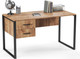 Миниатюра изображения товара Письменный стол Soma Slava 135x66 (дуб крафт золотой/черный)