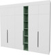 Миниатюра изображения товара Шкаф Рэйгрупп Рэй S274-В13-3-EBZ В13-3 (дуб элисон/белый премиум/зеленый самшит)