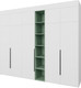 Миниатюра изображения товара Шкаф Рэйгрупп Рэй S274-В14-2-EBZ В14-2 (дуб элисон/белый премиум/зеленый самшит)