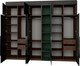 Миниатюра изображения товара Шкаф Рэйгрупп Рэй S274-В14-3-WKZ В14-3 (дуб веллингтон/кобальт/зеленый самшит)