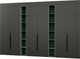 Миниатюра изображения товара Шкаф Рэйгрупп Рэй S274-В18-1-WKZ В18-1 (дуб веллингтон/кобальт/зеленый самшит)