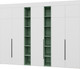 Миниатюра изображения товара Шкаф Рэйгрупп Рэй S274-В16-2-EBZ В16-2 (дуб элисон/белый премиум/зеленый самшит)