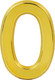 Миниатюра изображения товара Цифра дверная Нора-М 0 50мм самоклеющаяся / 20082 (золотистый, пластик)