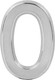 Миниатюра изображения товара Цифра дверная Нора-М 0 50мм самоклеющаяся / 20091 (хром, пластик)