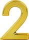 Миниатюра изображения товара Цифра дверная Нора-М 2 50мм самоклеющаяся / 20075 (золотистый, пластик)
