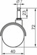 Миниатюра изображения товара Опора мебельная Soller колесная 40мм