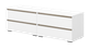 Миниатюра изображения товара Тумба Кортекс-мебель Бари 160 4ш (белый/белый/дуб сонома)
