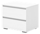 Миниатюра изображения товара Прикроватная тумба Кортекс-мебель Бари 60 2ш (белый/белый/белый)