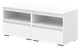Миниатюра изображения товара Тумба Кортекс-мебель Бари ТВ 120 2ш-2 (белый/белый/белый)