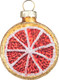Миниатюра изображения товара Елочная игрушка Волшебная страна Красный апельсин 110248