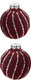 Миниатюра изображения товара Набор шаров новогодних Волшебная страна Бургунди / 110454 (2шт)