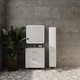 Миниатюра изображения товара Шкаф-пенал для ванной Symbolite Каре 30 L Line Plus с корзиной (белый)